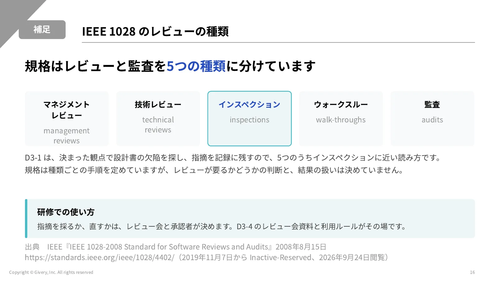 16ページ レビュー記録の形