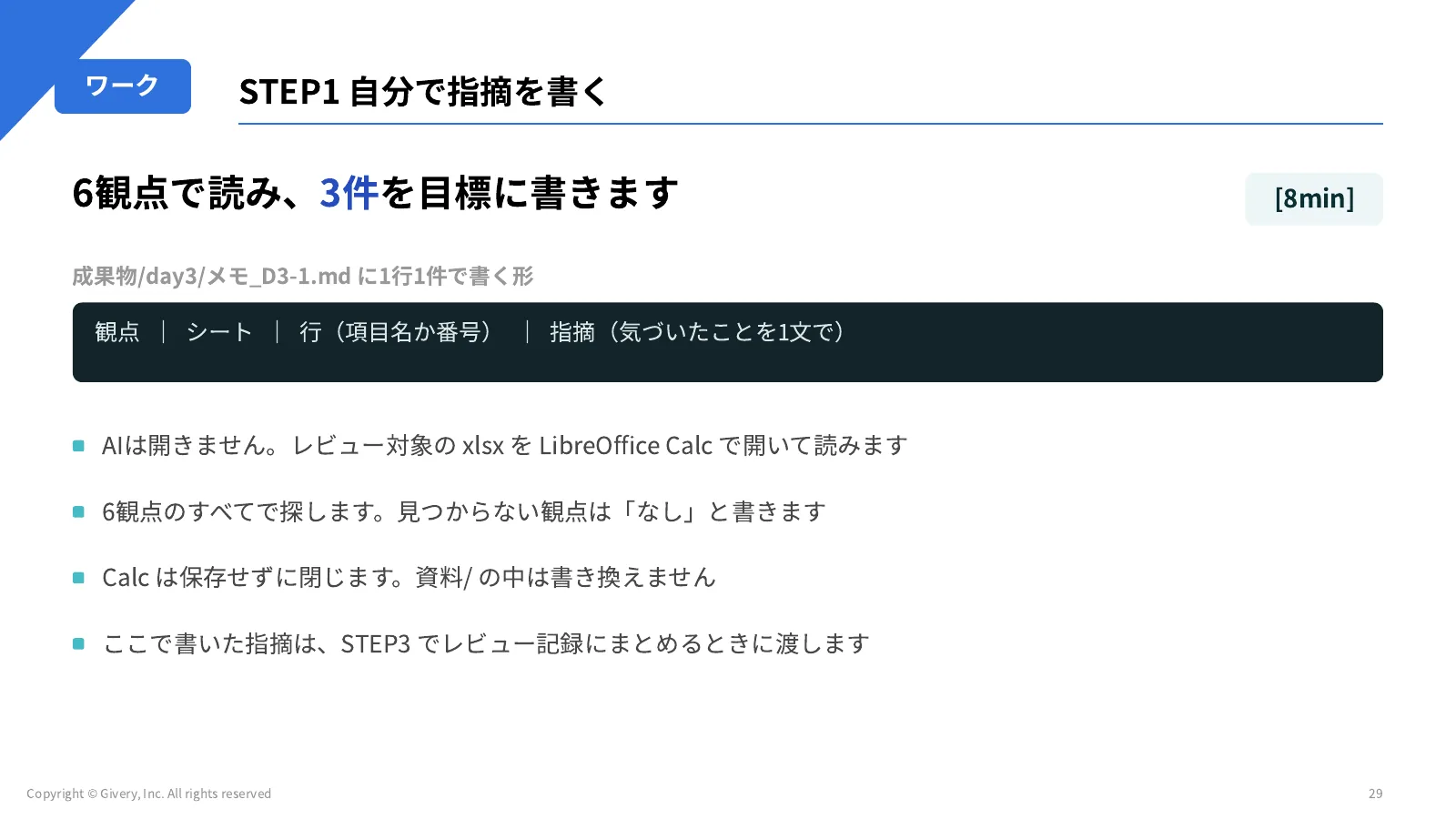 29ページ 対応表を読む2つの向き