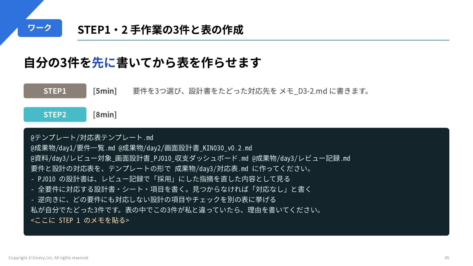 45ページ 理解度チェック2の答え